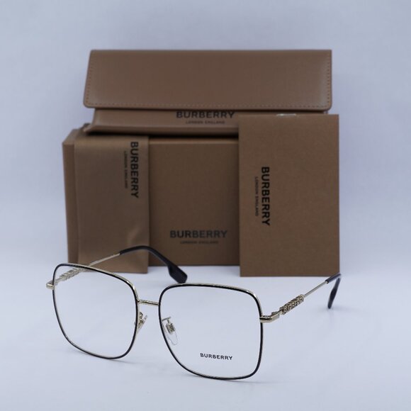 Final Price! Burberry BE1378D 1326 Black/Gold Eyeglasses 57mm - Picture 1 of 9